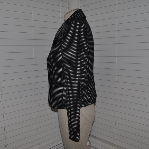 Like New KASPER B+W Jacquard Peplum Suit Jacket A8 - Picture 5 of 7